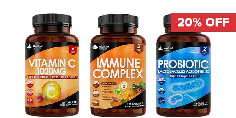 20% Off New Leaf Immune Support Supplements Cover Image
